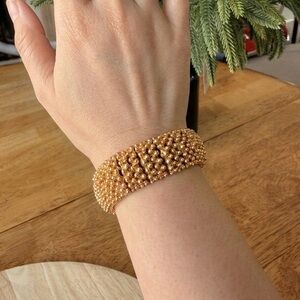 Vintage Sarah Coventry Gold Tone Textured Bracelet – Chunky Statement